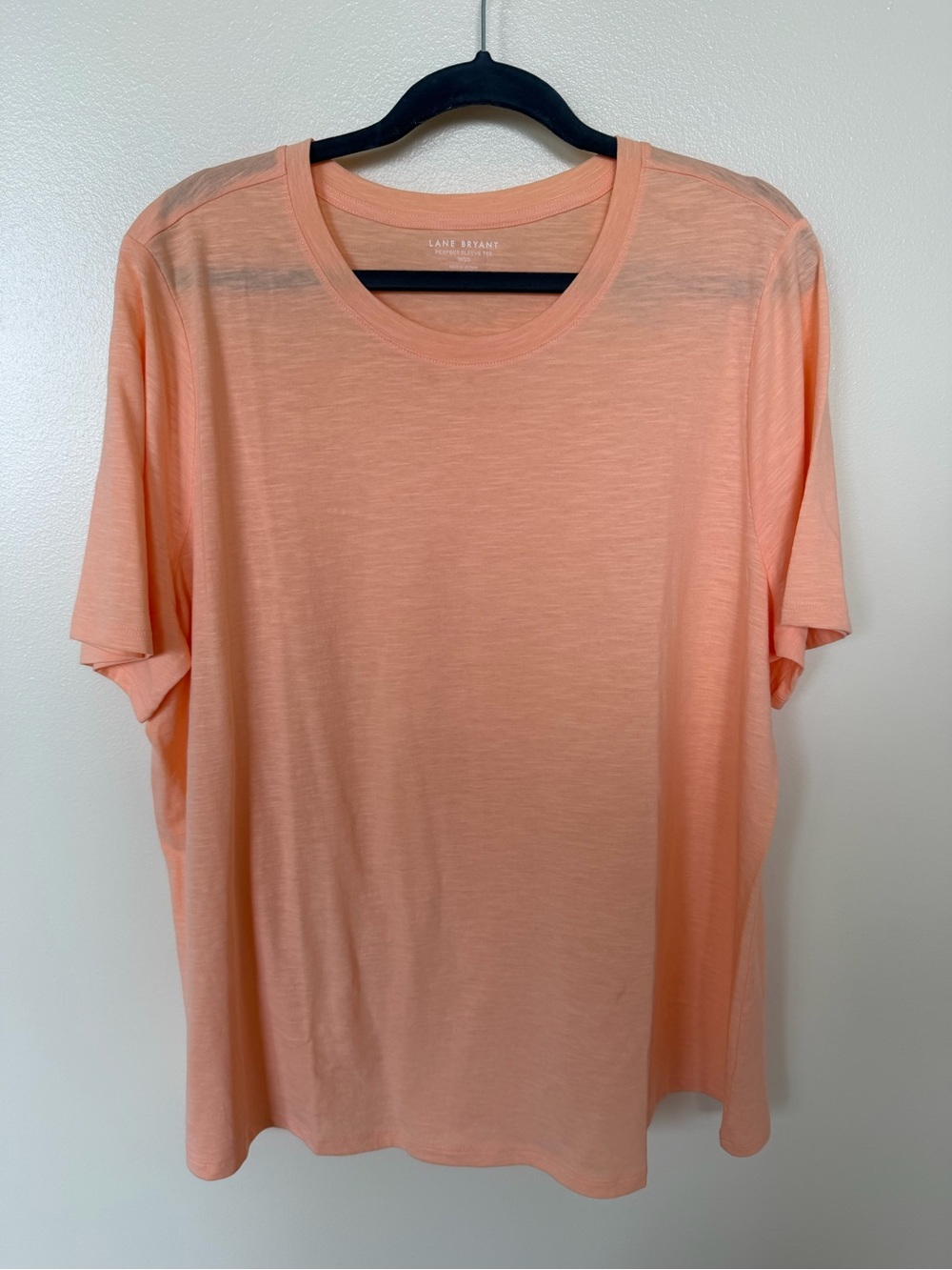 LANE BRYANT Light Orange Peach Perfect Sleeve Tee